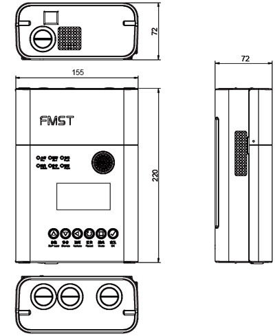 FMST-FXV-22B吸氣式感煙火災(zāi)探測(cè)器尺寸圖
